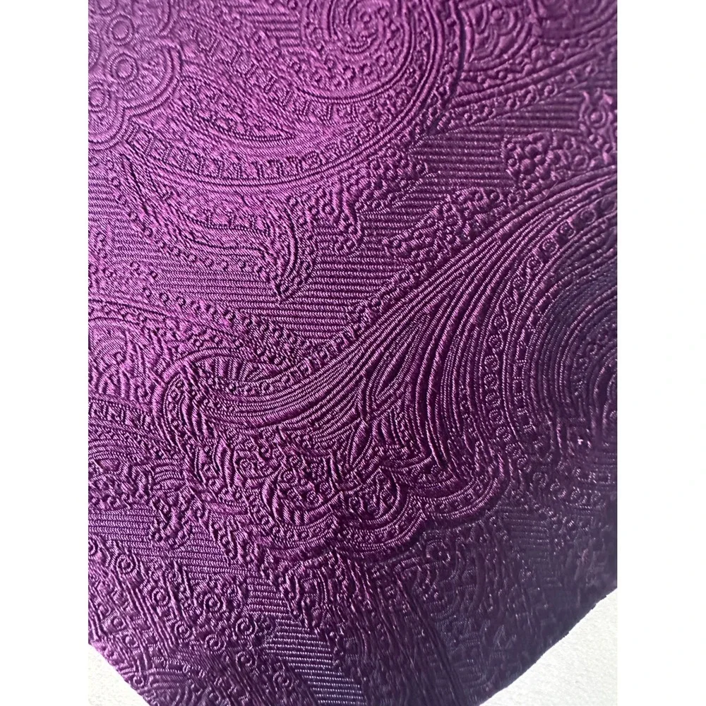 Jos A Bank Signature Collection Purple Silk Tie Lot of‎ 3 Paisley Geometric Mens